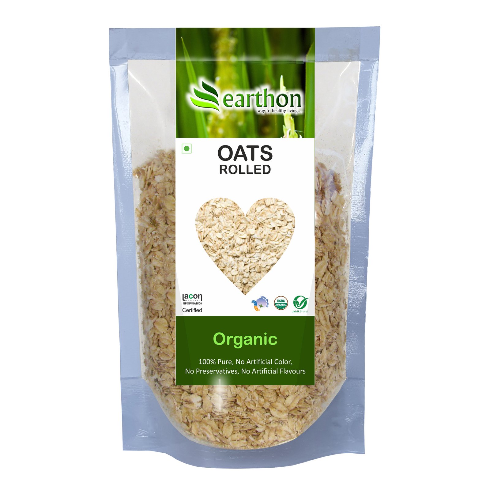 Organic Oats Rolled (Jai Flakes) – Earthonstore